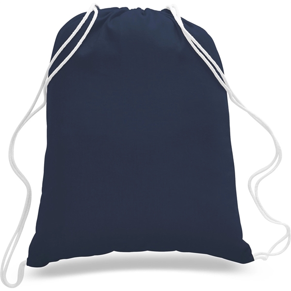 Sporty Canvas Drawstring Backpack w/ Custom Logo (14" X 18") - Sporty Canvas Drawstring Backpack w/ Custom Logo (14" X 18") - Image 15 of 23