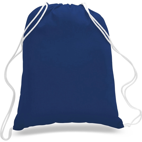 Sporty Canvas Drawstring Backpack w/ Custom Logo (14" X 18") - Sporty Canvas Drawstring Backpack w/ Custom Logo (14" X 18") - Image 19 of 23