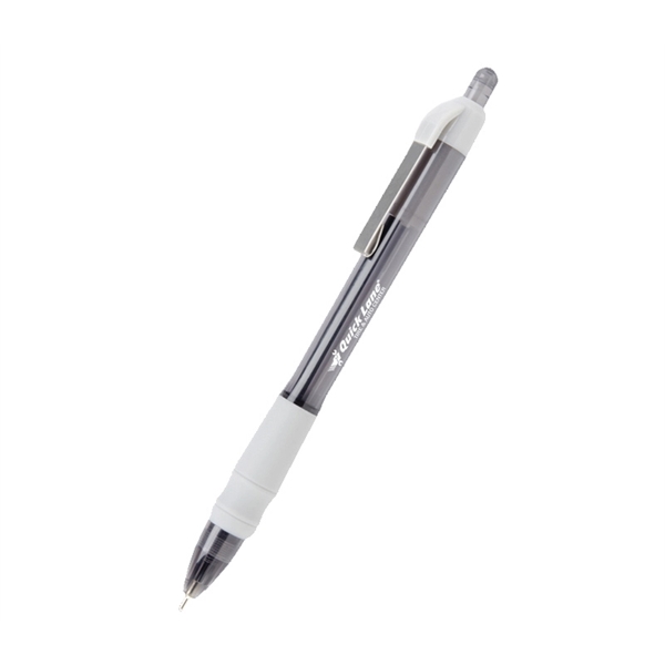 Translucent Black Barrel Rubber Grip Pen - Translucent Black Barrel Rubber Grip Pen - Image 2 of 4