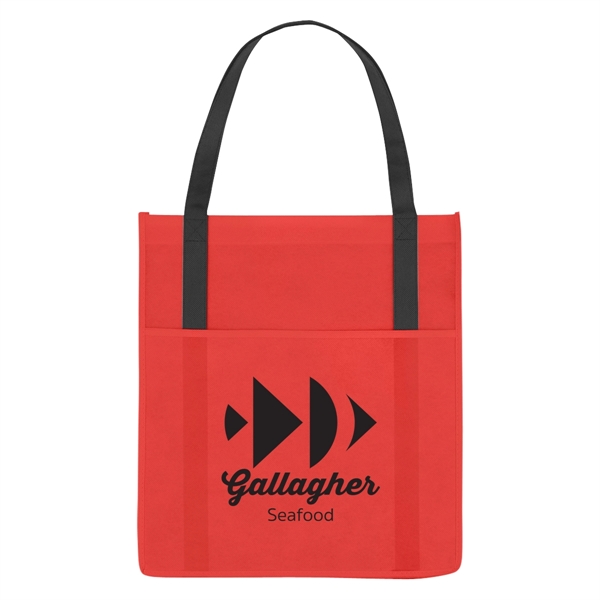 Non-Woven Shopper's Pocket Tote Bag - Non-Woven Shopper's Pocket Tote Bag - Image 14 of 19