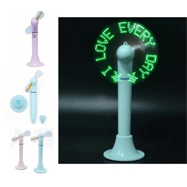 Ballpoint Pen With LED Message Fan - Ballpoint Pen With LED Message Fan - Image 0 of 3