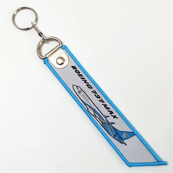 Custom Bevel Edge Woven Key Tag - Custom Bevel Edge Woven Key Tag - Image 1 of 2