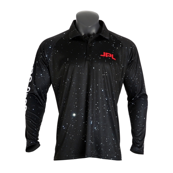 Men's Long Sleeve Raglan 3 Button Polo Shirt - Men's Long Sleeve Raglan 3 Button Polo Shirt - Image 0 of 1