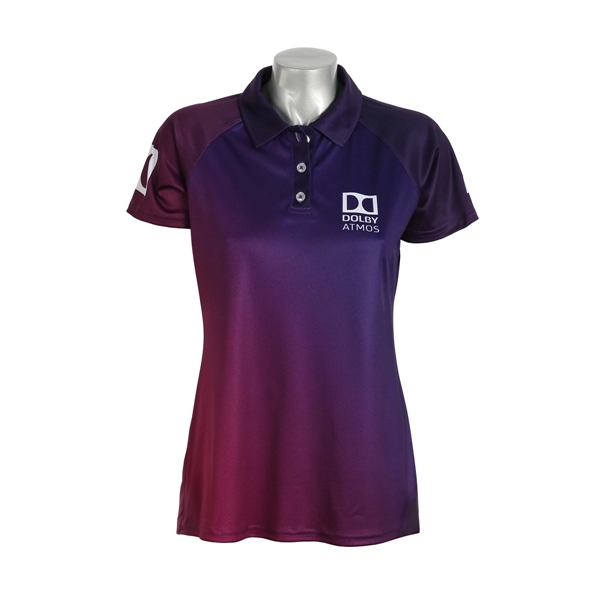 Ladies Short Raglan Sleeve 3-Button Polo Shirt - Ladies Short Raglan Sleeve 3-Button Polo Shirt - Image 0 of 1