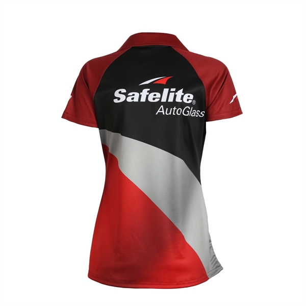 Ladies Short Raglan Sleeve Johnny Collar Polo Shirt - Ladies Short Raglan Sleeve Johnny Collar Polo Shirt - Image 1 of 1