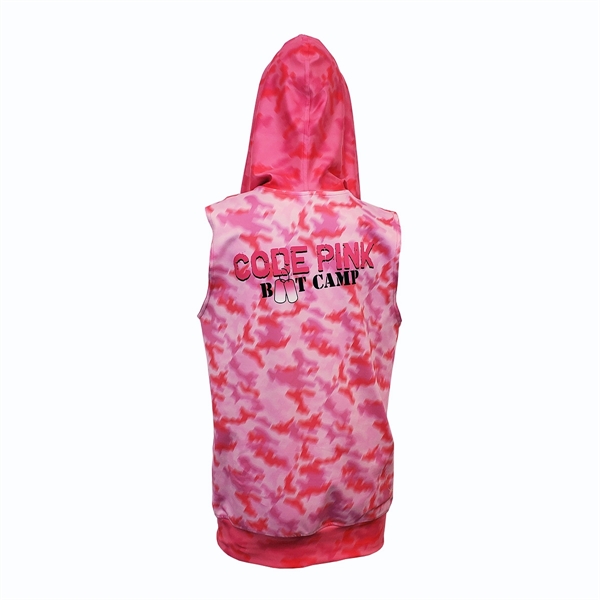 Ladies Sleeveless Full Zip Hooded Tee - Ladies Sleeveless Full Zip Hooded Tee - Image 1 of 1