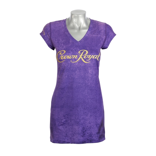 Ladies Short V-Neck Cap Sleeve Dress - Ladies Short V-Neck Cap Sleeve Dress - Image 0 of 1