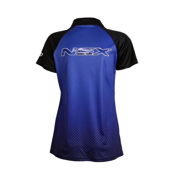 Ladies Short Raglan Sleeve V-Neck Polo Shirt - Ladies Short Raglan Sleeve V-Neck Polo Shirt - Image 1 of 1