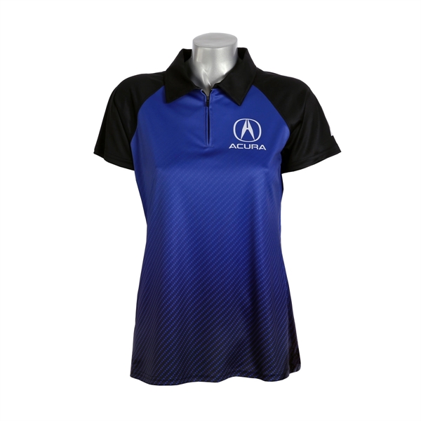 Ladies Short Raglan Sleeve V-Neck Polo Shirt - Ladies Short Raglan Sleeve V-Neck Polo Shirt - Image 0 of 1