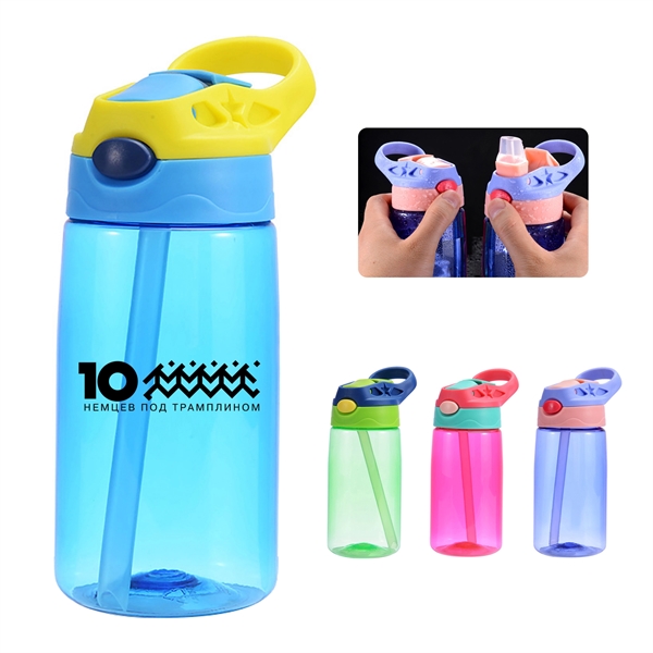 Children's Sports Bottle with Straw Lid