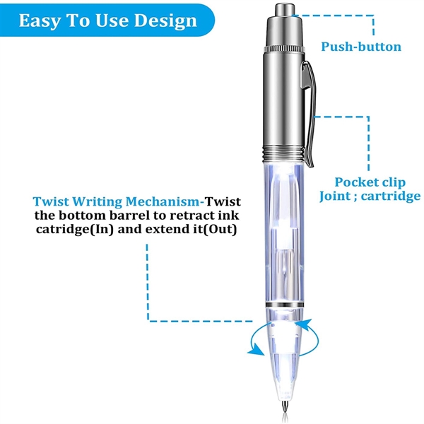 LED Flashlight Writing Ballpoint Pens - LED Flashlight Writing Ballpoint Pens - Image 1 of 2