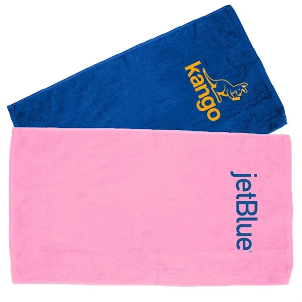 30" X 60" Velour Beach Towel w/ Custom Imprint - 30" X 60" Velour Beach Towel w/ Custom Imprint - Image 0 of 14