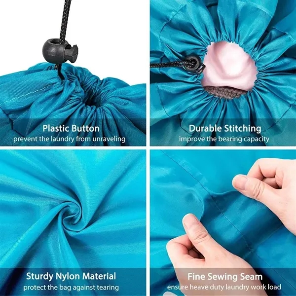 Smile Shape Nylon Laundry Bag - Smile Shape Nylon Laundry Bag - Image 3 of 4