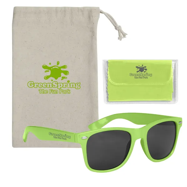 Malibu Sunglasses With Microfiber Cloth and Pouch - Malibu Sunglasses With Microfiber Cloth and Pouch - Image 0 of 1