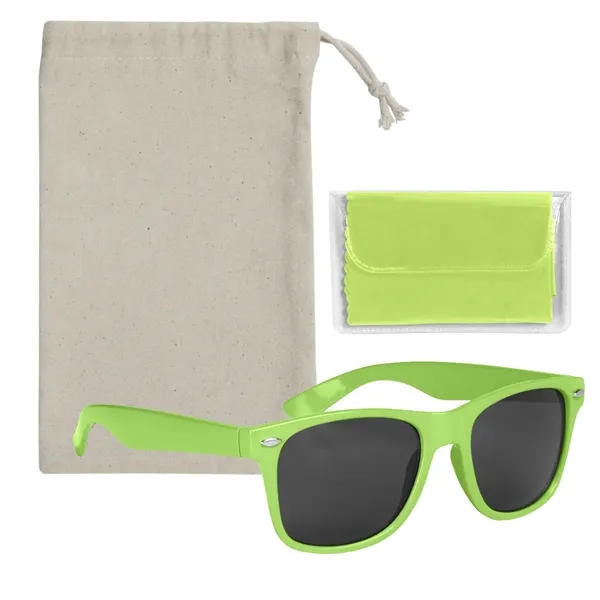 Malibu Sunglasses With Microfiber Cloth and Pouch - Malibu Sunglasses With Microfiber Cloth and Pouch - Image 1 of 1