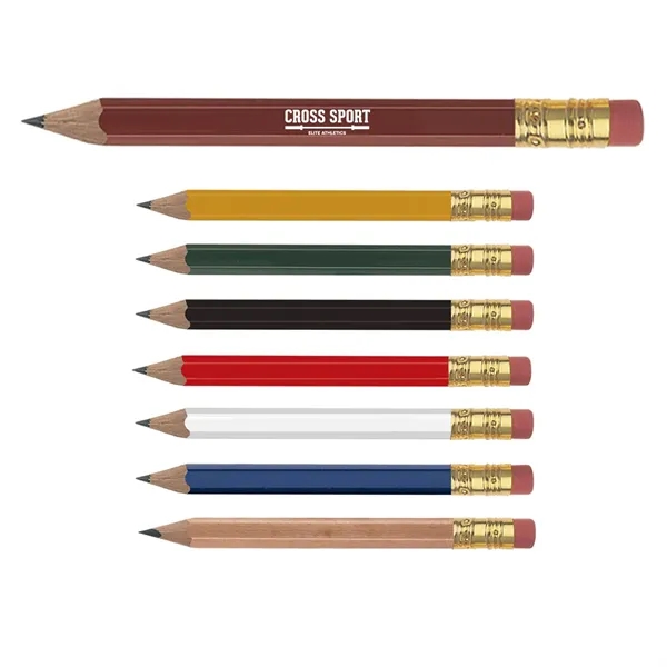Hex-Shaped Golf Pencil with Eraser - Hex-Shaped Golf Pencil with Eraser - Image 0 of 8