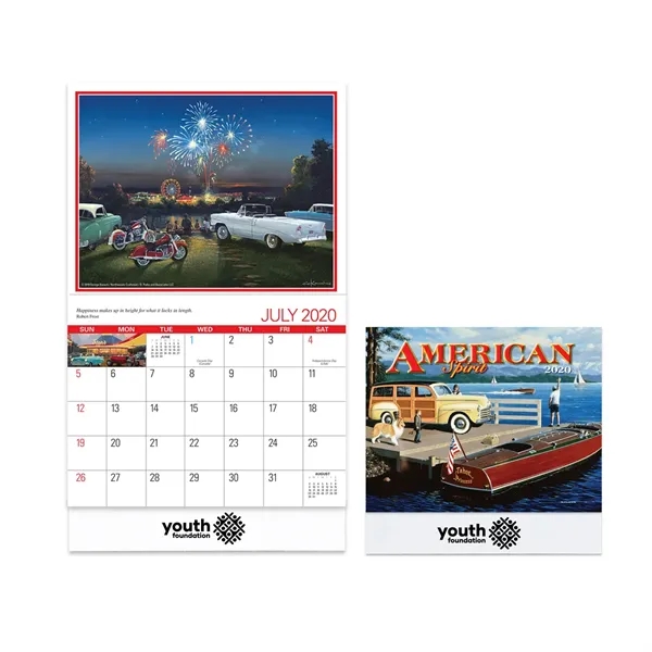 Colorful Patriotic Hanging 2020 Wall Calendar - Colorful Patriotic Hanging 2020 Wall Calendar - Image 0 of 9