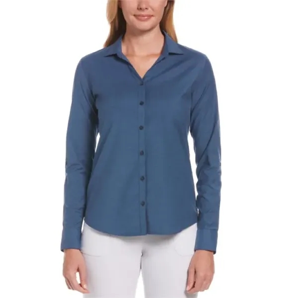 Ladies' Heathered Woven Shirt - Ladies' Heathered Woven Shirt - Image 9 of 11