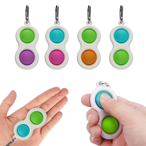 Children Adult Simple Dimple Fidget Keychain Toy - Children Adult Simple Dimple Fidget Keychain Toy - Image 0 of 6