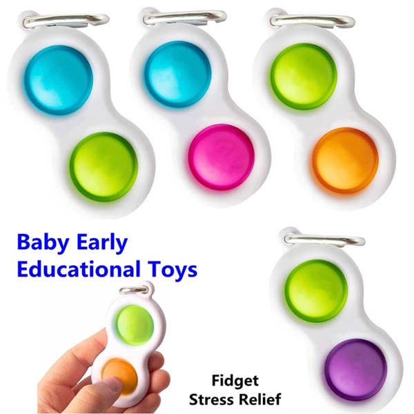 Children Adult Simple Dimple Fidget Keychain Toy - Children Adult Simple Dimple Fidget Keychain Toy - Image 1 of 6