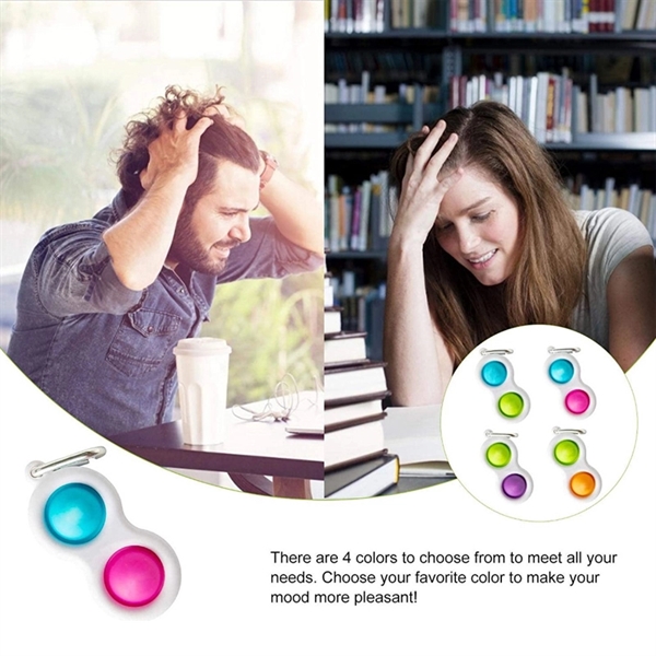 Children Adult Simple Dimple Fidget Keychain Toy - Children Adult Simple Dimple Fidget Keychain Toy - Image 3 of 6