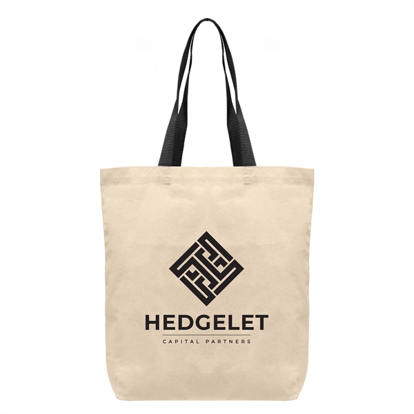 Custom Tonga - 5 oz Natural Cotton Tote w/ Color Straps