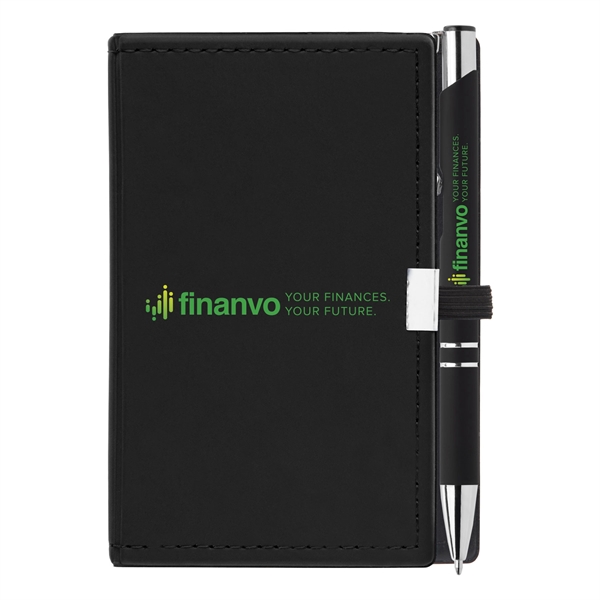 Custom Note Caddy & Tres-Chic Pen Gift Set - ColorJet
