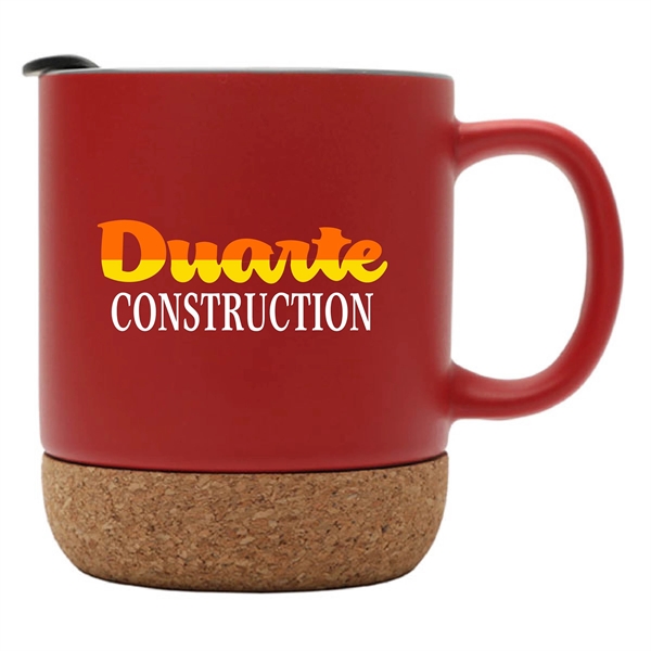 12 oz. Cork Base Dishwasher-Safe Coffee Mug w/ Lid & Handle - 12 oz. Cork Base Dishwasher-Safe Coffee Mug w/ Lid & Handle - Image 5 of 10