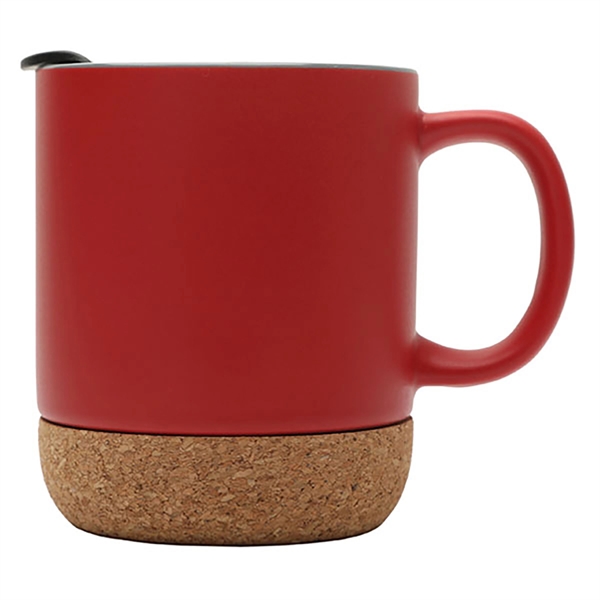 12 oz. Cork Base Dishwasher-Safe Coffee Mug w/ Lid & Handle - 12 oz. Cork Base Dishwasher-Safe Coffee Mug w/ Lid & Handle - Image 9 of 10