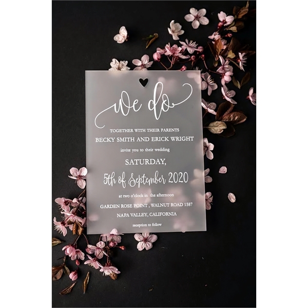 Acrylic Wedding Invitations - Acrylic Wedding Invitations - Image 0 of 4