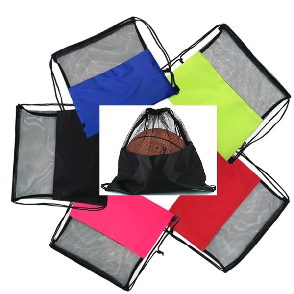 Basketball Sports Drawstring Bag - Basketball Sports Drawstring Bag - Image 0 of 2