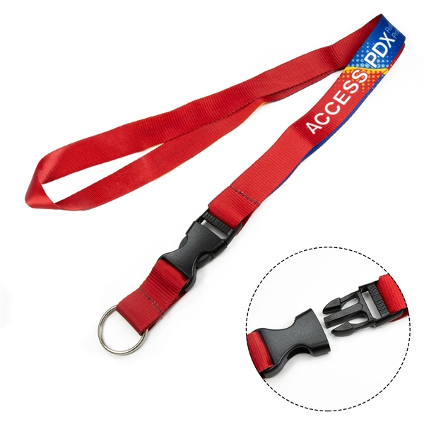 Polyester Full Color Lanyard with Buckle Release - Polyester Full Color Lanyard with Buckle Release - Image 0 of 4
