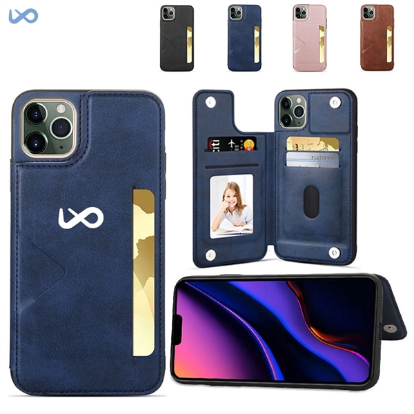 PU Leatherette Mobile Phone Case With Credit Card Holder