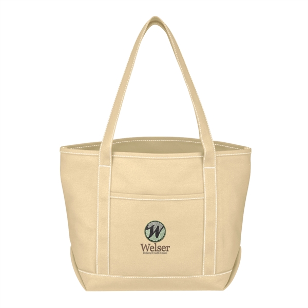 Medium Cotton Canvas Yacht Tote Bag - Medium Cotton Canvas Yacht Tote Bag - Image 15 of 31