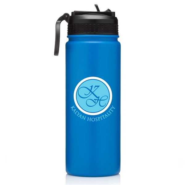 18oz.Travel Stainless Insulated Bottle w/ Lid,Straw & Handle - 18oz.Travel Stainless Insulated Bottle w/ Lid,Straw & Handle - Image 3 of 10