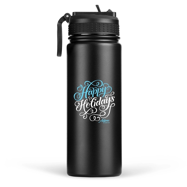 18oz.Travel Stainless Insulated Bottle w/ Lid,Straw & Handle - 18oz.Travel Stainless Insulated Bottle w/ Lid,Straw & Handle - Image 4 of 10