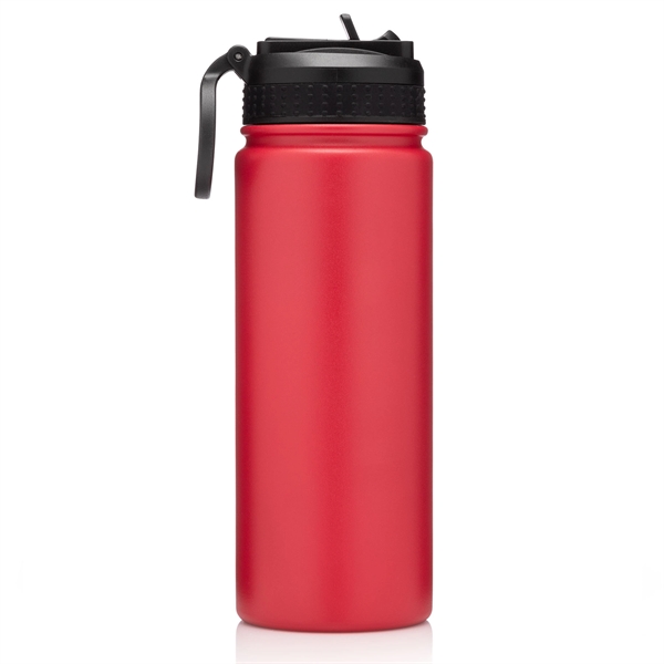 18oz.Travel Stainless Insulated Bottle w/ Lid,Straw & Handle - 18oz.Travel Stainless Insulated Bottle w/ Lid,Straw & Handle - Image 9 of 10