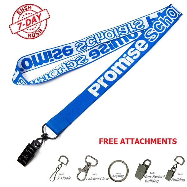 7 Day Rush Woven Lanyards w/ Custom Imprint Event - 7 Day Rush Woven Lanyards w/ Custom Imprint Event - Image 0 of 4