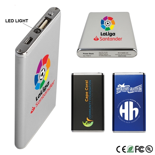 UL Certified Battery Power Bank with LED Flashlight 3000mAh - UL Certified Battery Power Bank with LED Flashlight 3000mAh - Image 0 of 3