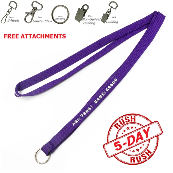 Full Color Imprint Smooth Dye Sublimation Lanyard - 1/2