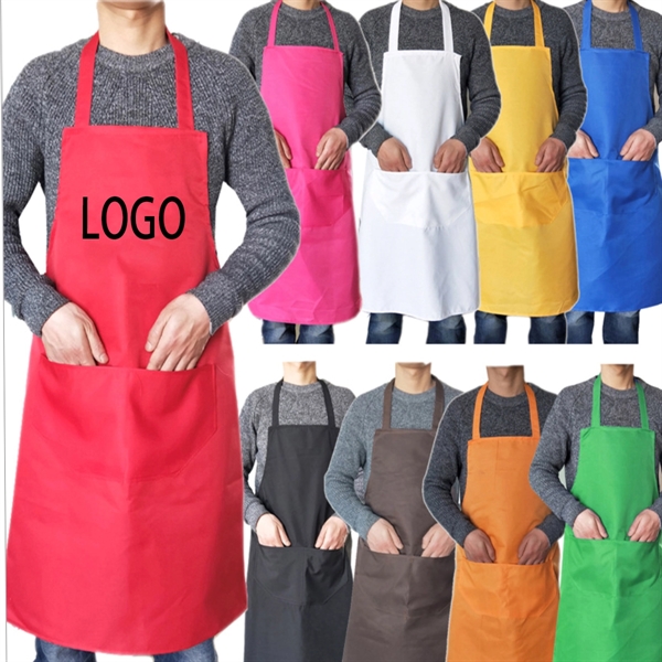 Custom Logo Polyester Length 2 Pouch Pocket Apron 27" x 34" - Custom Logo Polyester Length 2 Pouch Pocket Apron 27" x 34" - Image 0 of 1