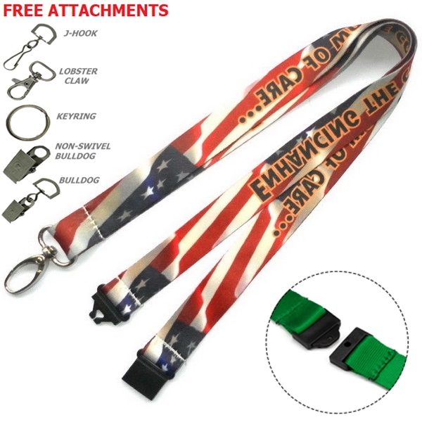 1" Dye-Sublimation Lanyard w/ Safety Breakaway - 1" Dye-Sublimation Lanyard w/ Safety Breakaway - Image 5 of 8