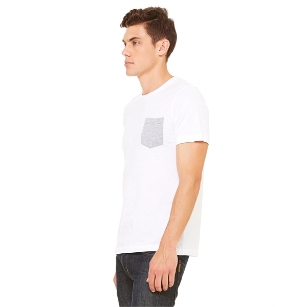 Bella + Canvas Men's Jersey Short-Sleeve Pocket T-Shirt - Bella + Canvas Men's Jersey Short-Sleeve Pocket T-Shirt - Image 46 of 96