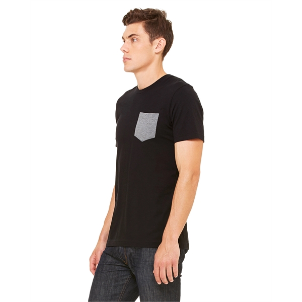 Bella + Canvas Men's Jersey Short-Sleeve Pocket T-Shirt - Bella + Canvas Men's Jersey Short-Sleeve Pocket T-Shirt - Image 61 of 96