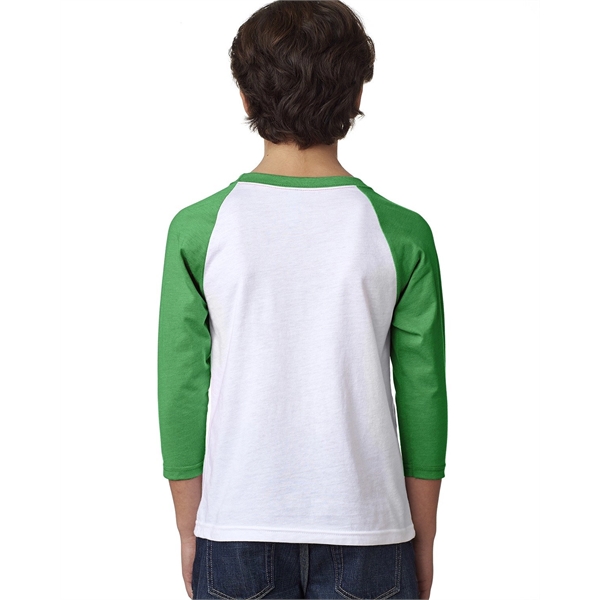 Next Level Apparel Youth CVC Three-Quarter Sleeve Raglan - Next Level Apparel Youth CVC Three-Quarter Sleeve Raglan - Image 31 of 48