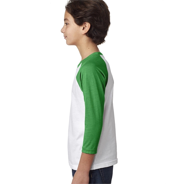 Next Level Apparel Youth CVC Three-Quarter Sleeve Raglan - Next Level Apparel Youth CVC Three-Quarter Sleeve Raglan - Image 32 of 48