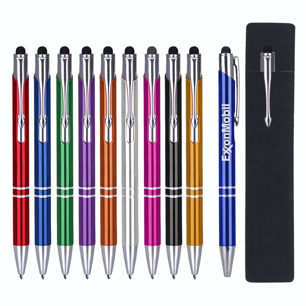 Metal Stylus Pen with PE-Pouch - Metal Stylus Pen with PE-Pouch - Image 0 of 9