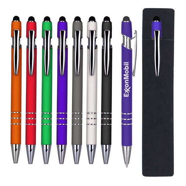 Soft-Touch Stylus Pen w/ PE-Pouch - Soft-Touch Stylus Pen w/ PE-Pouch - Image 0 of 7