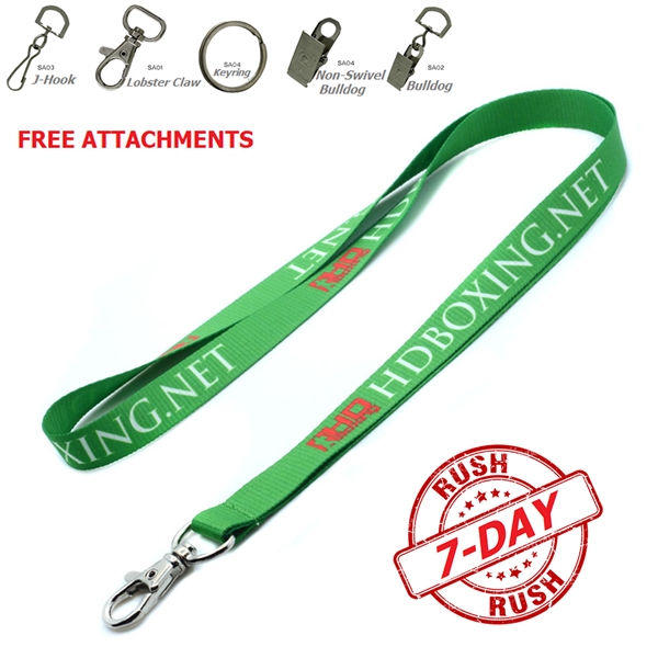 7 Day RUSH - Polyester Sublimated Lanyard w/ Full Color Logo - 7 Day RUSH - Polyester Sublimated Lanyard w/ Full Color Logo - Image 0 of 2