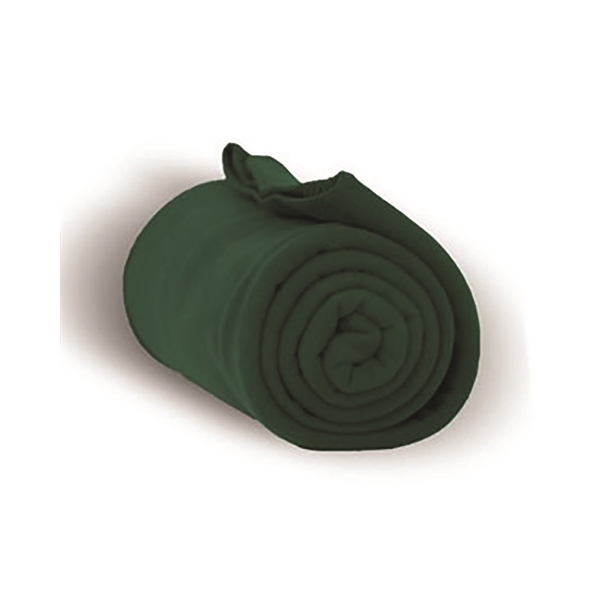 Forest green fleece online blanket